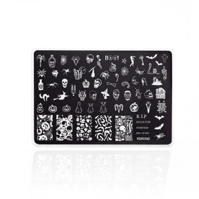 Indigo destička na razítkování, Halloween 02