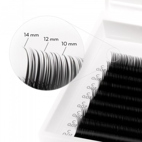 Posh Lashes Glammy Mess® Black C 0.07 - 10, 12, 14 mm