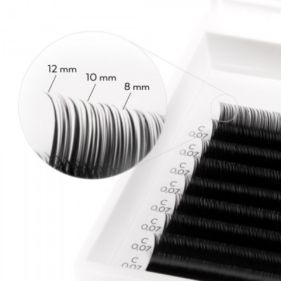 Posh Lashes Glammy Mess® Black C 0.07 - 8, 10, 12 mm