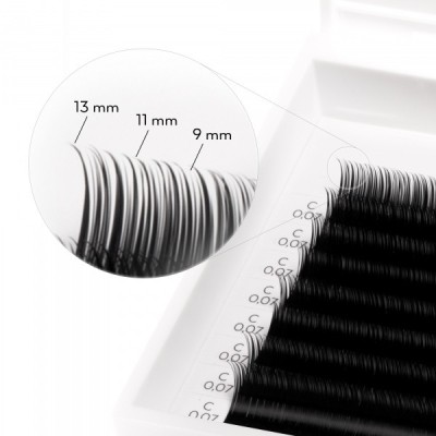 Posh Lashes Glammy Mess® Black C 0.07 - 9, 11, 13 mm