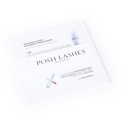 Posh Lashes Informační karta "Péče o řasy o prodloužení"