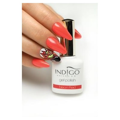 Neon Red Gel Polish, 5ml