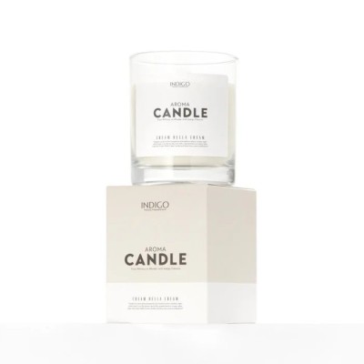Indigo svíčka Cream della Cream, 230g