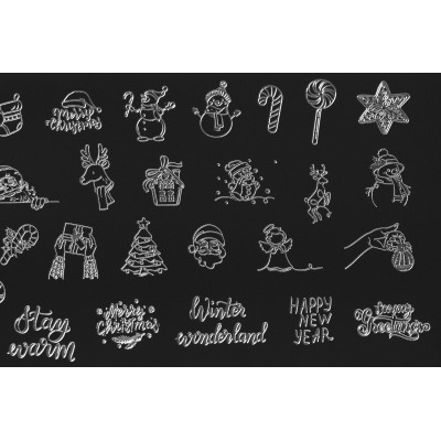 Indigo destička na razítkování, Winter 1